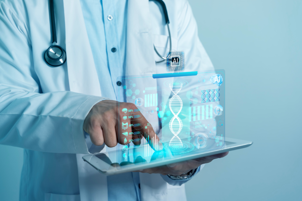 NHS clinician accessing archived patient records